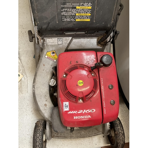 481 - HONDA HR-2160 SELF PROPELLED PETROL MOWER WITH ELECTRIC START COMPLETE WITH KEYS AND HANDBOOK