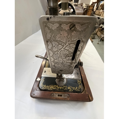 10 - VINTAGE SINGER CASED HAND SEWING MACHINE