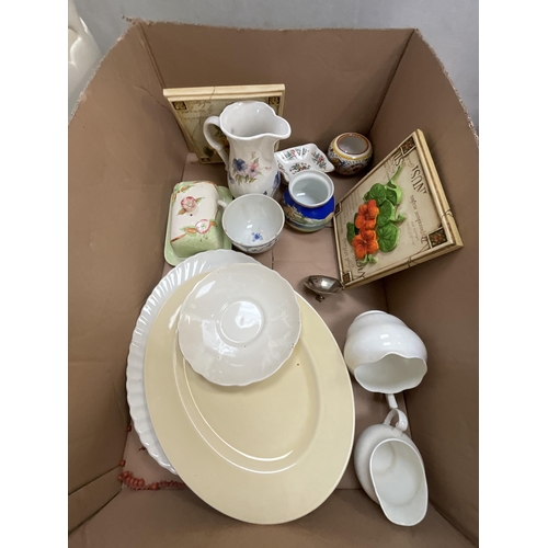 18 - 2 BOXES OF CHINA, POTTERY ETC