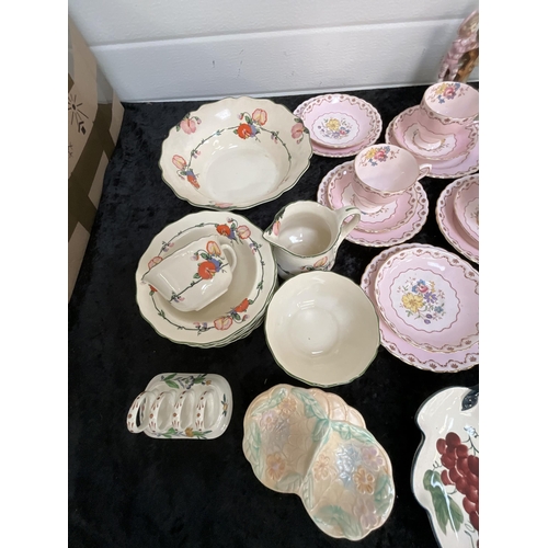 19 - 2 BOXES OF CHINA, KITCHENWARE ETC FIGURES 6.5