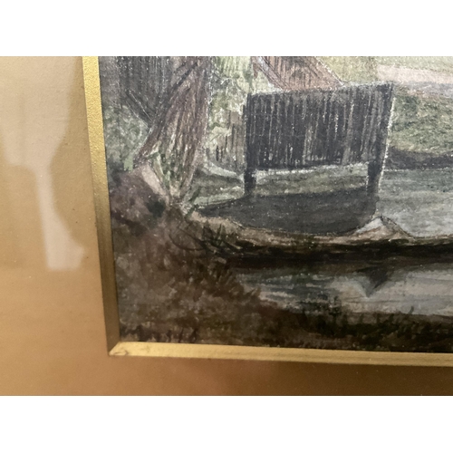 38 - GILT FRAMED WATERCOLOUR DATED 1946 13