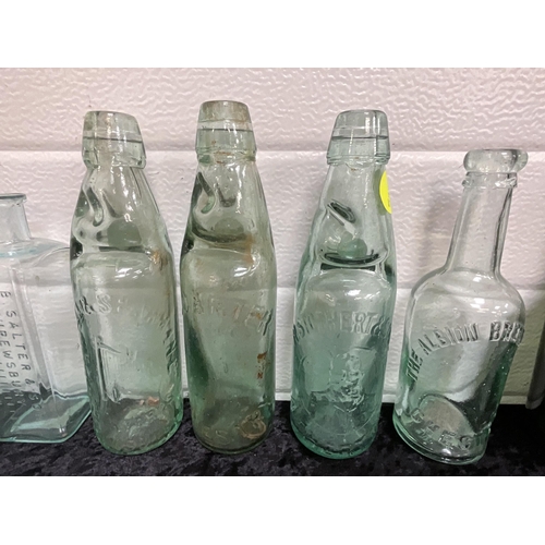 44 - BOX OF VICTORIAN ADVERTISING BOTTLES ETC