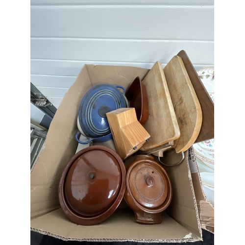 51 - 4 BOXES OF CHINA AND KITCHENWARE