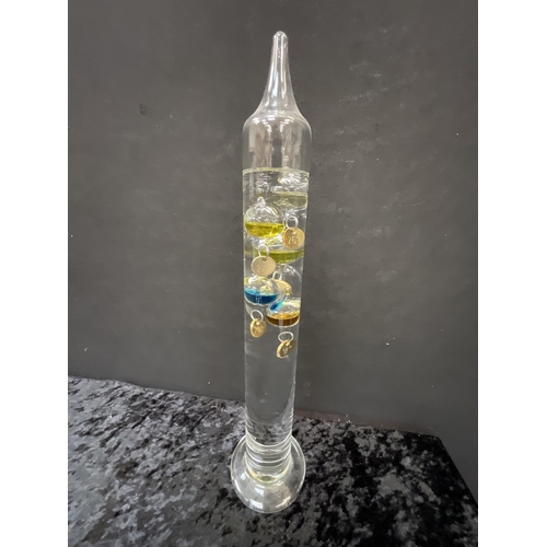 53 - BOX OF GLASSWARE - GALILEO THERMOMETER 15