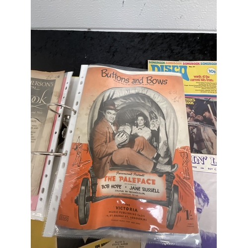 61 - FOLDER OF VINTAGE MUSIC THEATRE PROGRAMMES