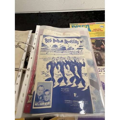 61 - FOLDER OF VINTAGE MUSIC THEATRE PROGRAMMES