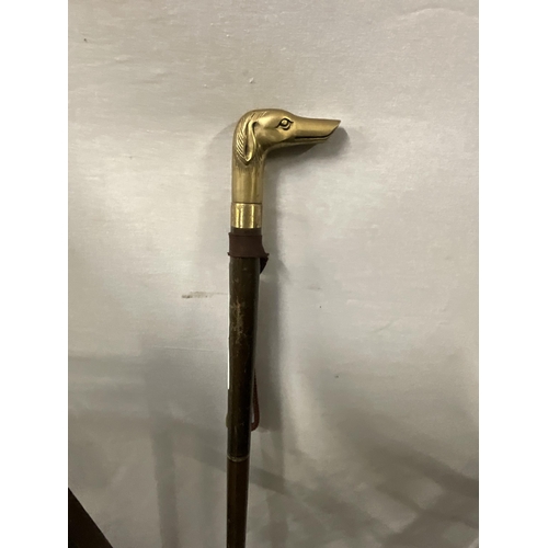 136 - VINTAGE STICK STAND AND WALKING STICK