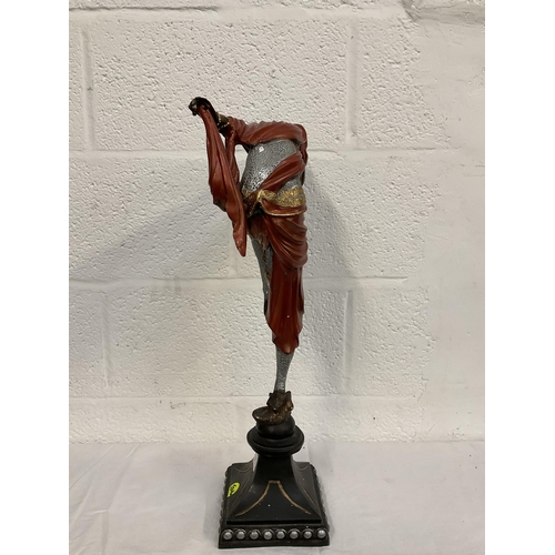 151 - ART DECO STYLE DANCING LADY STATUE - 22.5