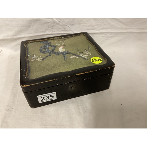 235 - BOX OF COSTUME JEWELLERY