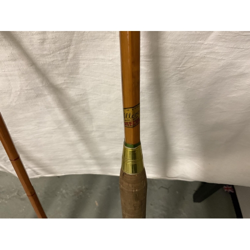 239 - 5 FISHING RODS TO INCLUDE 2 SPLIT CANE EXAMPLES