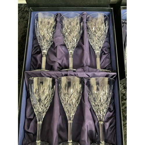 425 - 2 BOXED STUART CRYSTAL DRINKING GLASS SETS