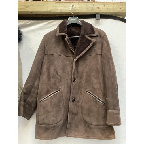 439 - 2 SHEEPSKIN COATS AND LADIES PARKA