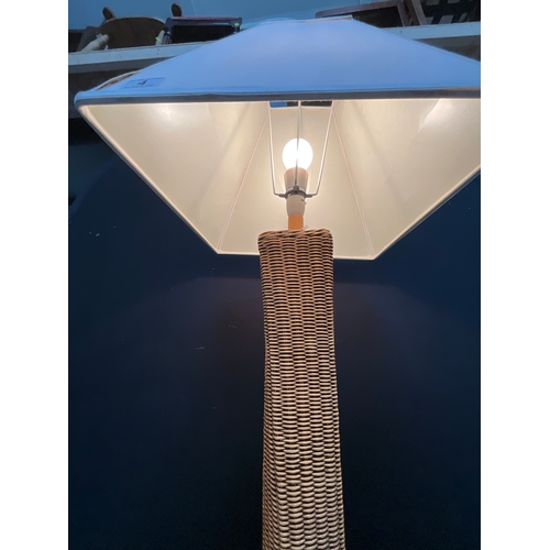 4 - CANE WOVEN STANDARD LAMP C/W SHADE (ITEM 184) H61