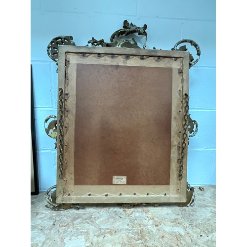 23 - EARLY GILT FRAMED WALL MIRROR A/F 35