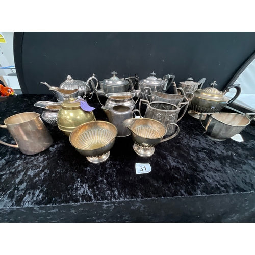 31 - BOX OF SILVER PLATED ITEMS ETC (ITEM 132)