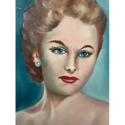 34 - UNFRAMED OILS ON CANVAS LADY PORTRAIT (ITEM 34) 24