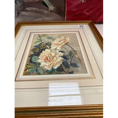 69 - 5 FLORAL FRAMED OILS LARGEST 28