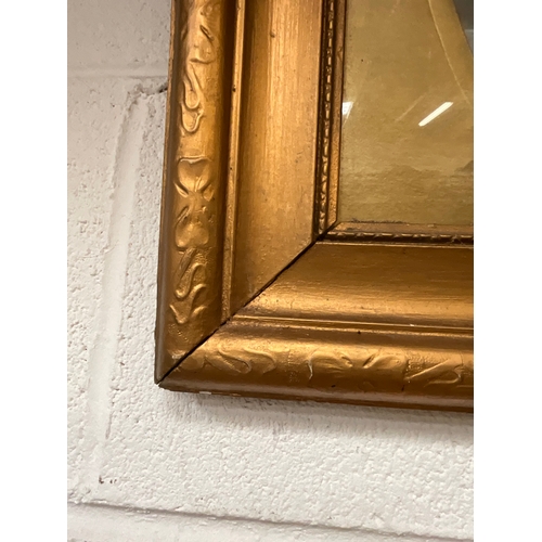 147 - GILT FRAMED OVER MANTLE PICTURE MIRROR (ITEM 17) 34