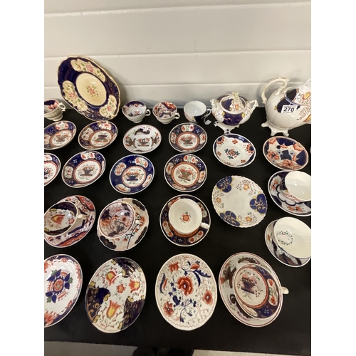 270 - BOX OF VICTORIAN GAUDY WELSH CHINA (ITEM 82,83,141)