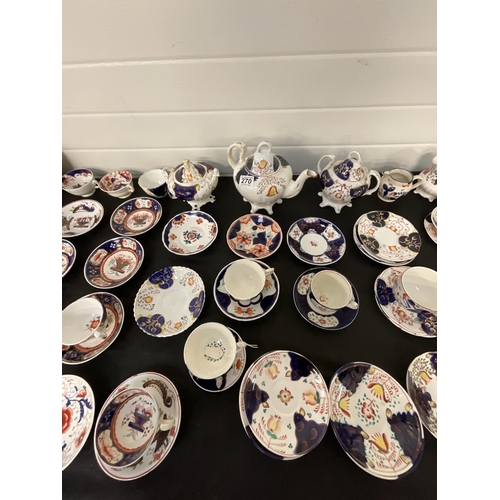 270 - BOX OF VICTORIAN GAUDY WELSH CHINA (ITEM 82,83,141)