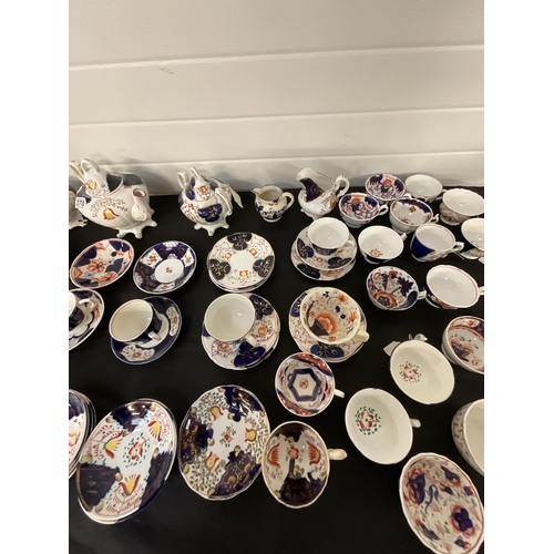 270 - BOX OF VICTORIAN GAUDY WELSH CHINA (ITEM 82,83,141)