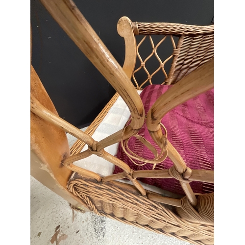 290 - WICKER CONSERVATORY ARMCHAIR (ITEM 166)