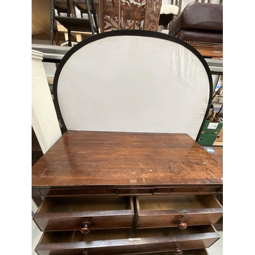 346 - VICTORIAN MAHOGANY BEDROOM CHEST WITH 2 OVER 3 DRAWERS H46