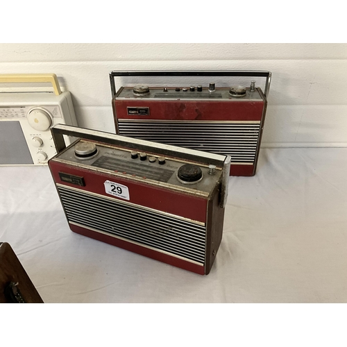 29 - CRATE OF VINTAGE RADIOS