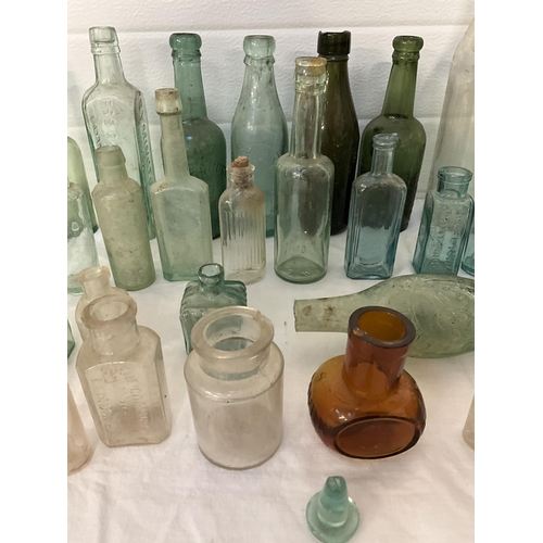 59 - PLASTIC CRATE OF VICTORIAN AND LATER BOTTLES