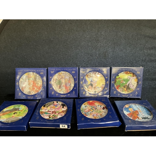 64 - QTY OF DISNEY CARTOON CLASSICS COLLECTORS PLATES MOSTLY BOXED