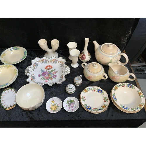 9 - BOX OF CHINA TO INCLUDE TEAPOTS, TOBY JUGS ETC