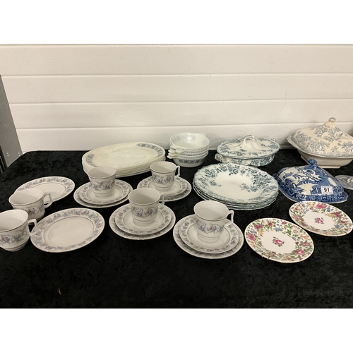 91 - LARGE CRATE OF VICTORIAN AND LATER CHINA