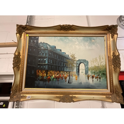 120 - MODERN GILT FRAMED OILS ON CANVAS 32