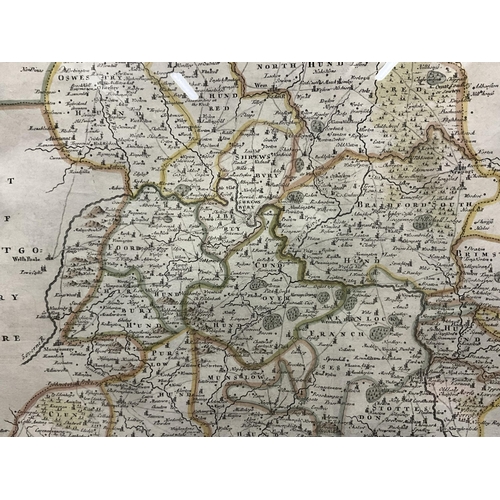 143 - FRAMED SHROPSHIRE MAP BY ROBERT MORDEN 24