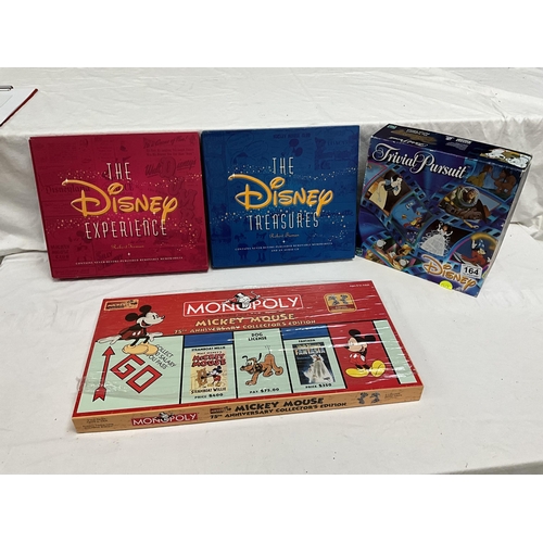 164 - DISNEY TRIVIAL PURSUITS, MICKEY MOUSE MONOPOLY, DISNEY THE EXPERIENCE, DISNEY TREASURES