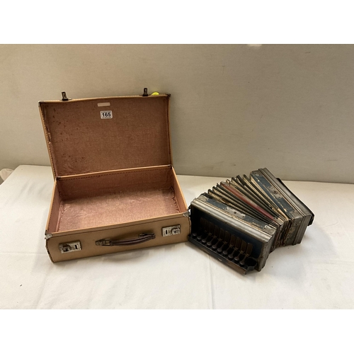 165 - VINTAGE CASE AND ACCORDIAN