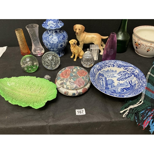 167 - BOX OF CHINA AND GLASS ETC