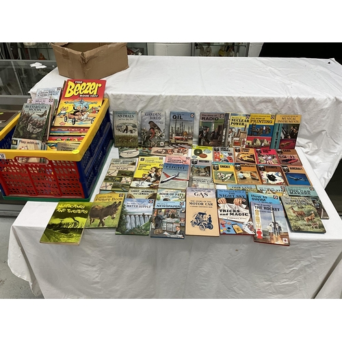 170 - CRATE AND BOX OF CHILDRENS VINTAGE LADYBIRD BOOKS ETC