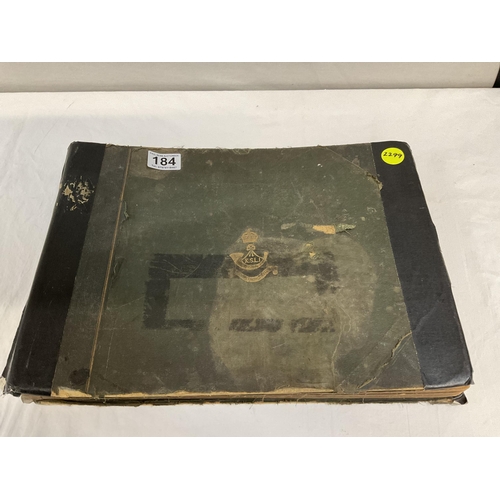 184 - KSLI MILITARY PHOTOGRAPH ALBUM AND CONTENTS