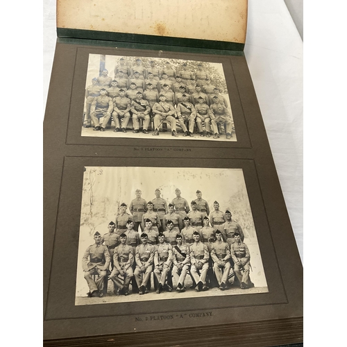 184 - KSLI MILITARY PHOTOGRAPH ALBUM AND CONTENTS