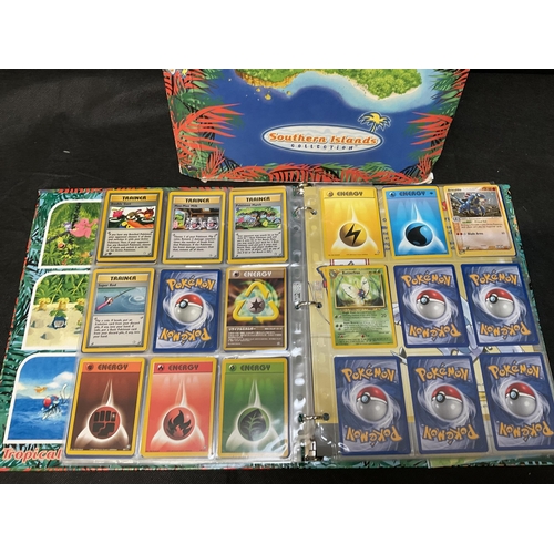 186 - 2 POKEMON TRADING CARD FOLDERS AND CONTENTS