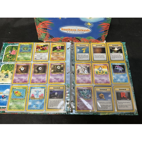 186 - 2 POKEMON TRADING CARD FOLDERS AND CONTENTS