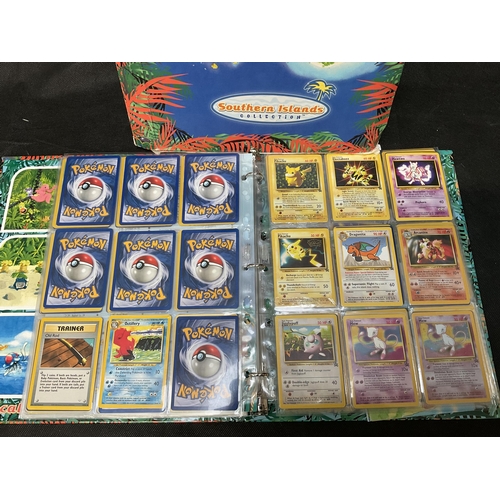 186 - 2 POKEMON TRADING CARD FOLDERS AND CONTENTS