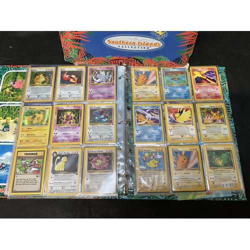 186 - 2 POKEMON TRADING CARD FOLDERS AND CONTENTS