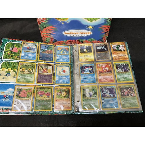 186 - 2 POKEMON TRADING CARD FOLDERS AND CONTENTS