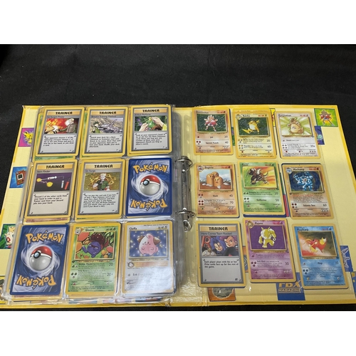 186 - 2 POKEMON TRADING CARD FOLDERS AND CONTENTS