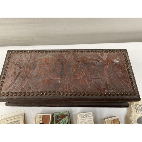 206 - DECORATIVE WOODEN BOX H3.5