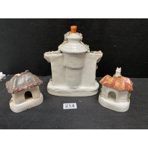 214 - 3 EARLY VICTORIAN PASTEL BURNERS A/F H9