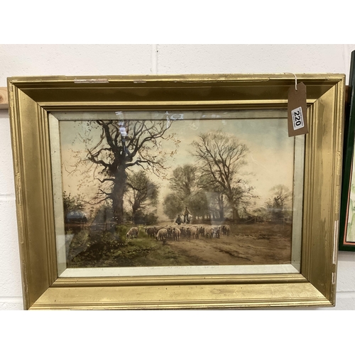 220 - GILT FRAMED WATERCOLOUR