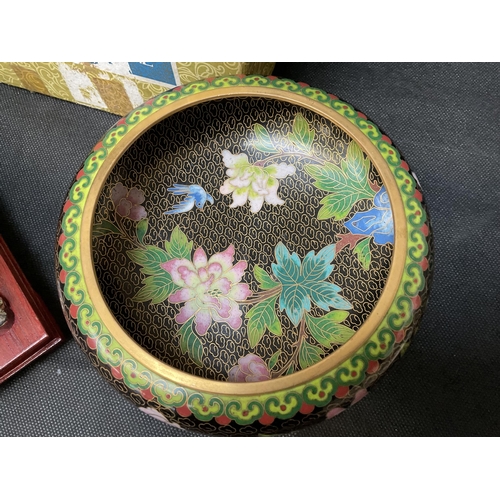 222 - CLOISONNE BOWL DIA 6